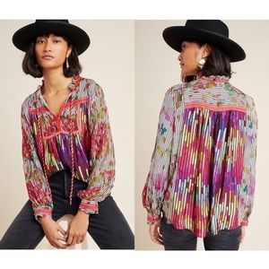 NWT Anthropologie Conditions Apply Boho Peasant Blouse Top